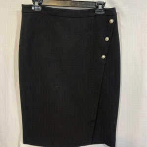 Ann Taylor Black Pencil Skirt with Pearl Accent